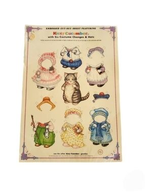 Kitty Cucumber Embossed Cut-Out Paper Dolls Vintage